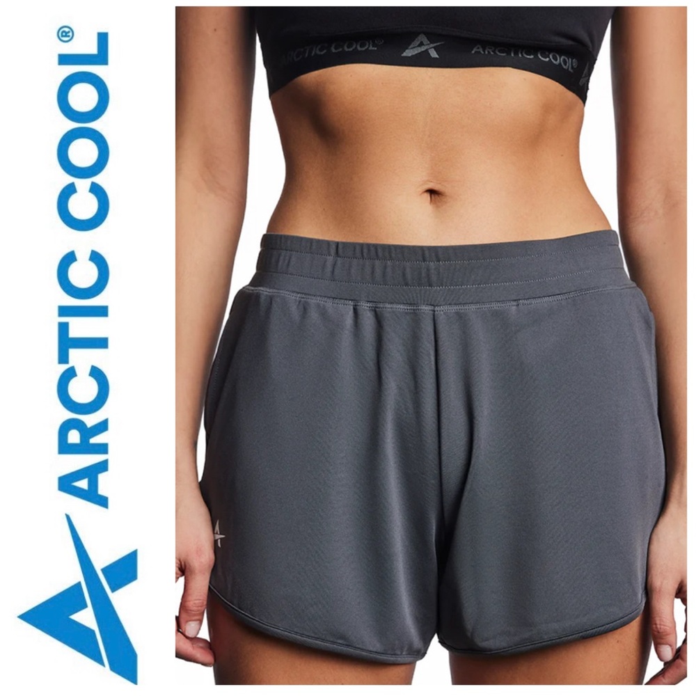Arctic Cool Shorts Athletic Moisture-Wicking Fabric Black Gray 2XL casual sporty